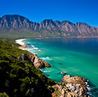 A view of Cape Town's mountains and coast, which can be visited via a cheap flight from Flight Centre.