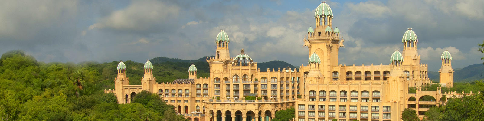 A view of the Palace of the Lost City hotel at Sun City, which can be visited with a cheap holiday from Flight Centre.